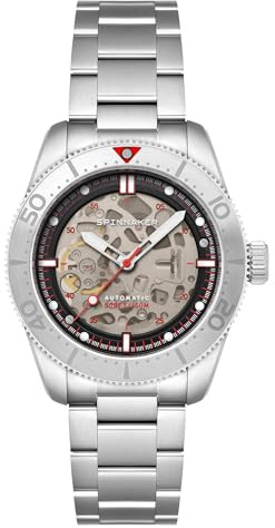 Spinnaker Herren-Automatikuhr Croft 42 Skelett mit massivem Edelstahlarmband SP-5134
