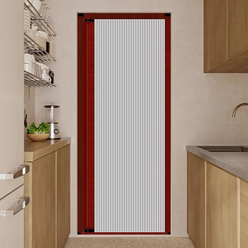 Porta A Soffietto Porte A Libro Porta Scorrevole Interna Oscurante Al Con Maniglia, Porte Pieghevoli Bifold Multifold Cellulari Ecologiche Per Divisorio/insonorizzazione, Porta Pieghettata(34x80in(86.