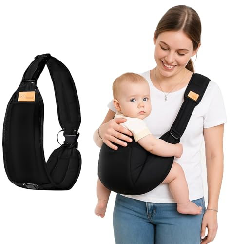 SupRovare Hüfttrage Kleinkind,Verstellbare Babytragetuch,Babytrage Seitlich,Multifunktionale Tragegurt Baby für Babys von 6 bis 36 Monaten (Schwarz)