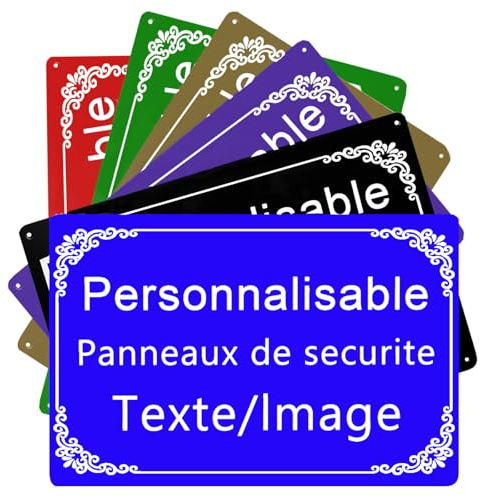 Panneaux de Sécurité Personnalisé-Personnalisable Sécurité Signalétique Intérieure/Extérieure-Pour Garage,Hôtel,Parking,Ecole, Abri de Voiture