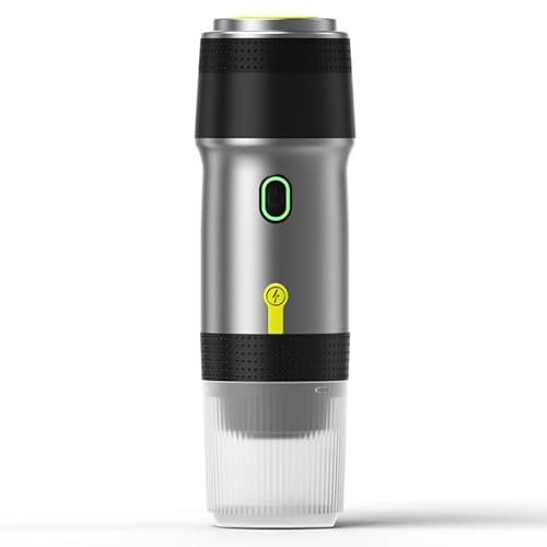 Machine à Cafe Portable, 12V CafetièRe Portable, 3 En 1 Machine Expresso Portable, Chauffage Rapide, Auto-Chauffage De 4 à 6 Minutes, Pour Le Camping Bureau Voiture Maison (gris)