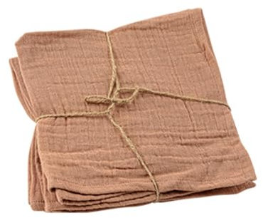 Générique - 4 Serviettes Gaze DE Coton Lavable 40CM Rose POUDRÉ