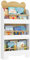 AIYAPLAY Bücherregal für Kinder Kinderregal mit 3 Ablagen Aufbewahrungsregal aus Holz Spielzeugregal für Spielzeug Bücher Standregal Kinderzimmerregal für Kinderzimmer Spielzimmer 55x15x110cm Weiß