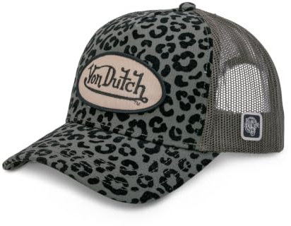 Von Dutch Kappe für Damen und Herren, Leopardenmuster, Trucker-Kappe, verstellbar