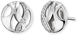 Engelsrufer Paradise Ohrstecker für Damen 925er-Sterlingsilber Weiße Zirkonia Größe 10 mm