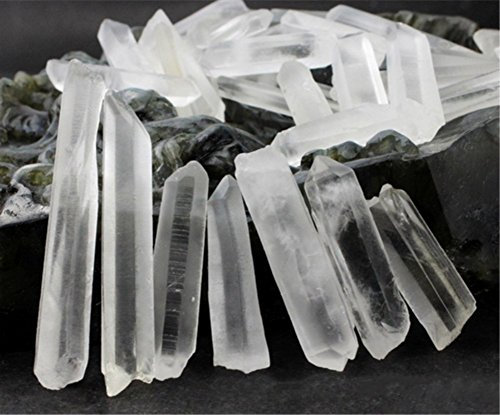 AITELEI 1/2 lb Natural Rock Quartz Crystal Points Irregular Reiki Crystal Healing Polished Sticks Spikes Point Beads Gemstone Wands for Jewelry Making Home Decora
