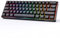 Dierya DK61E 60% Mechanical Gaming Keyboard,Gateron Optical Switch RGB Backlit Wired PBT Keycap Waterproof Type-C Mini Compact 61 Keys Computer Keyboard with Full Keys Programmable（Red switch