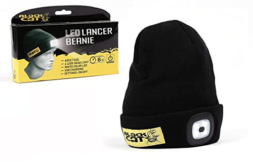 Blackcat Black Cat LED Lancer Beanie Uni, schwarz/gelb
