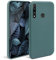 Moozy Minimalist Series Silikon Hülle für Huawei P Smart Z und Honor 9X, Blau Grau - Mattes Finish, Dünne, Weiche TPU-Handyhülle Schutzhülle