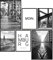 Papierschmiede® Mood Poster Set Hamburg, Fertiges Bilder Set mit Rahmen (Holz, schwarz), Wohnzimmer Deko Schlafzimmer, 2x DIN A3 und 4x DIN A4, Hafen Hauptstadt des Nordens schwarz-weiß
