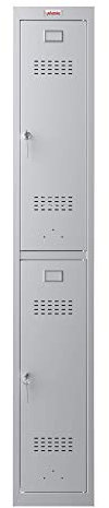 Phoenix Safe Company – PL1230GGK – Schließfach – Serie PL – 1 Säule 2 Türen – 121 Liter I grau pulverbeschichtet – 17 kg