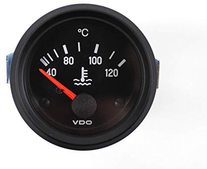 VDO Temperaturanzeige 52mm 310040002 Retro 24V 120C schwarz Temp Anzeige 1013085