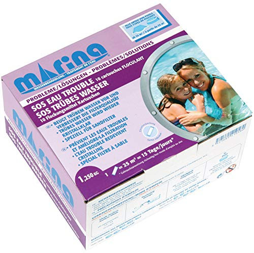 Bestgoodies Marina SOS Trübes Wasser - 10 Flockungsmittel Kartuschen - 1,25kg (10x 125g) milchiges Wasser Schockbehandlung ohne Chlor