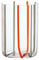 Bicchiere Tirache Zafferano in vetro borosilicato bicolore Rosso-grigio box 6 pezzi
