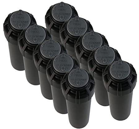 [Pack 10] Aspersor de riego T5P RS (Rapid Set) de Toro. Aspersor con Alcance de 7,6 a 15,2 Metros. Aspersor con Ajuste de Arco sin Herramientas. Difusor de riego cesped