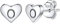Silvora Buchstaben Ohrstecker aus S925 Silber Alphabet O Silberfarbe Name Initiale Ohhring Herz Ohrstecker mit A-Z 26 Initiale Letters für Damen Frauen Mädchen