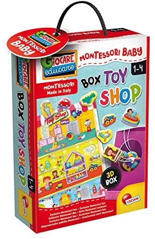 Lisciani - MONTESSORI BABY BOX – Montessori Spielzeug 2 Jahren – Lernspiel-Set für Kleinkinder – Fördert Farben, Formen, Handgriff & Beobachtung – Spielzeug ab 2 Jahren