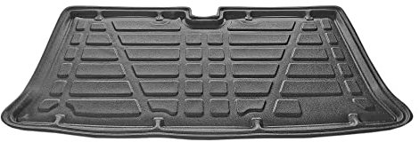 apline Compatible con Nissan Micra 3 (K12) 2002-2009 Flexible Tronco Alfombra De Carga Piso de Carga Bandeja Maletero Trasero Negro