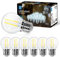 Aigostar Ampoule LED Filament E27 Blanc Froid 6500K,470LM,4W Equivalent à Ampoule Incandescente 40W,G45,Angle de 360º, Non-dimmable, Lot de 6