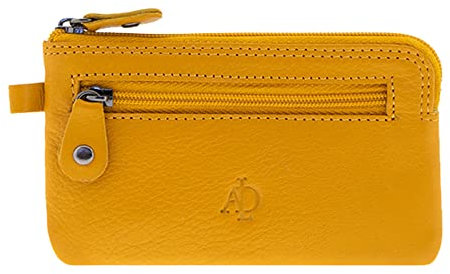 Adapell Geldbörse - Geldbörse aus Leder - Herrengeldbörse - Damengeldbörse - Geldbörse, Kartenhalter - Kapazität 12 Karten, Mostard, Talla única