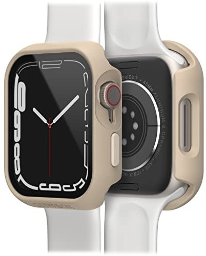 Otterbox Protector de Reloj con Protector de Pantalla de Cristal Templado Integrado Eclipse para Apple Watch Series 9/8/7-45mm, Resistente a Golpes y Caídas, Beige