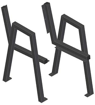 Bankbeine 2stk. 55x80cm schwarz pulverbeschichtet Bankkufen Bankgestell Stahl Gartenbank Beine