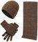 Kuukaas Mütze, Schal & Handschuh-sets für Herren Damen Wintermütze mit Innenfutter Herren Damen Touchscreen Handschuhe Winter Warm Set