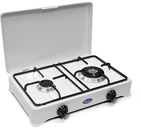 FORNELLO DA TAVOLO PARKER A 2 FUOCHI A METANO USO ESTERNO - DOPPIA CORONA DA 3,5 KW - 2002CBGPm/c