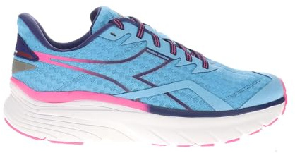 Diadora Womens Equipe Nucleo Running Sneakers Shoes - Blue, Blue, Pink, 4 UK