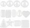 130 Stück/13 Set selbstklebende Shaker-Taschen für Shaker, Karten, Flaschen, Ostereier, Sterne, Weihnachtsbäume, TV usw. 3D-dimensionales Shaker-Kuppel-Set für Shaker, Kartenherstellung