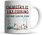 Inky Penguin - Chemistry is Like Cooking, Don't Lick Spoon - Scientist, Science Teacher Gift Mug, Ceramic, 11fl. oz.