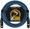 Gig Snake Microphone Cable 15 ft - Blue XLR Male to Female Mic Cable - Professional Studio Quality Microphone Cord and XLR Patch Lead - Reliable Dynamic Low Noise Braided Microphone Wire