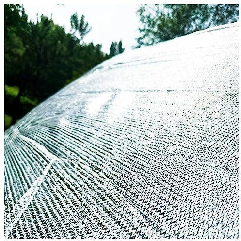 Sonnenschutz Balkon Dach Netz 1x2m Silbrig, 2x3m Alu Schattiernetz UV-Beständiges Garten Schattierungsnetz mit Ösen für Pflanzenschutz Gewächshaus Scheune Gemüsebeet Zwinger 3m 4m Auto Schattennetz (