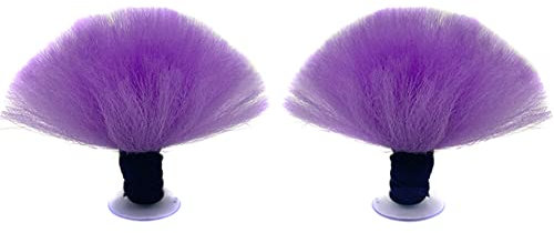 ihreesy Motorrad Helm Zöpfe, 2 Stück Stilvolle Helm-Zöpfe Dekoration Helm Haar Haarschmuck Helm Haar Zöpfe Haarteile Helm Dekor Helm Braids mit Saugnapf für Motorradhelm Roller,Lila