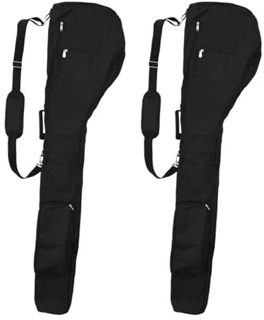 Bonkshire 2X Neue Golf Schläger Trage Tasche Tragen Range Tasche Wasser Abweisende Faltbare Golf Tasche Golf Trage Tasche,Schwarz