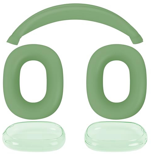 Kopfband Abdeckung kompatibel mit Apple Airpods Max, Silikon Hülle kompatibel für AirPods Max,Silikonhülle für AirPods Max,Apple AirPods Max für Anti-Fingerabdruck & Anti-Kratzer & Anti-Staub, Grün