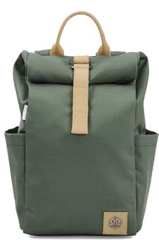 The BlueWave Collective - Re.18 Cycle | Rolltop Backpack Mini - Recycelter Kunststoff - Rucksack klein 9 bis 13 L - Damen & Herren - Wasserdicht und langlebig - Grün