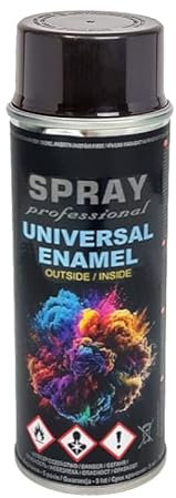 VE-INDUSTRIES Spray de peinture RAL - 400 ml - Peinture colorée pour bois, métal (noir de signalisation - RAL9017)