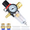 Antesen 1/4 Air Filter Regulator Compressor Pressure Peducer Compressed Air Regulator Air Filter Regulator with Water Separator and Quick Couplings for Compressor Filter