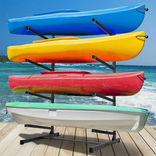 Morohope Kayak Storage Rack, Heavy Duty Kayak Racks for Garage and Outdoor Storage, Storage Rack for Kayak, Canoe, Surfboard & Paddleboard