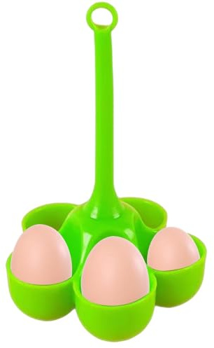 Dampfgarer aus Silikon für Eier, Zeitsparender Dampfgarer für gekochte Eier aus Silikon mit 5 Löchern, Langlebiges Eierkocher-Gestell für Dampfgarer, Küchenhelfer