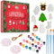 KreativeKraft Weihnachtsdeko Bastelset Kinder, Gips Figuren zum Bemalen, DIY Bastelsets für Kinder (24er-Set)