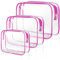 Transparente Kulturtasche, TSA Kosmetiktasche Flüssigkeiten Beutel, Transparente Tasche Flughafen-konforme Tasche, Reisebeutel Flugzeug, Rose