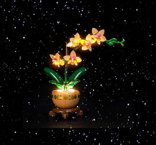 Brick Shine Kit di luci per mini orchidee 10343 (il set modello non è incluso) (classico)