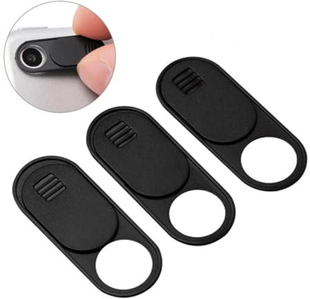 jojofuny 6pezzi Webcam Cover Plastica Copertura Privacy Per Laptop Smartphone e Tablet Design Sottile e Facile Da Usare Protezione Per Sicurezza Personale Nero