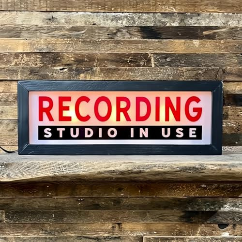 Recording RGB LED Neon Lightbox mit Fernbedienung APP-Steuerung Studio Warnzeichen Beleuchtete Lichter Musik Sync Timer Einrichtung Zeichen für Kino Bibliotheken Cafés Home Dekor USB