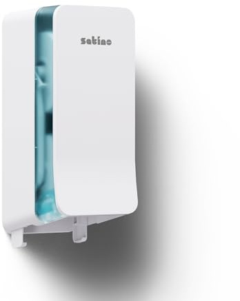 HYGINITY Toilettenpapier Spender – Doppelrollenspender - Made in Germany – Toilettenpapierspender mit Füllstandsanzeige - für Gewerbe & Industrie – weiß - für JT3 Toilettenpapier