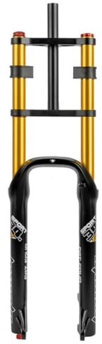 HSIRYAOHD Fourche VTT DH Federgabel 26 pouces 4.0 VTT Fat Bike Travel 160 mm Droite 1-1/8 135 mm QR Air Bike Suspension Fourches avec amortissement Double Épaule Vélo électrique Avant Fo