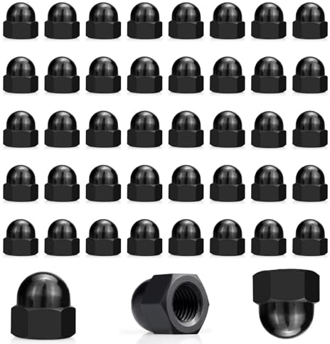 SHULLIN 40 Stc Hutmuttern M5 Edelstahl Kappenmuttern Hutmutter | Hohe Form Sechskant Gewindestange Hutmuttern Hochwertige Kappenmuttern Verzinkt Hutmutter Für Schrauben Gewindebolzen (M5)