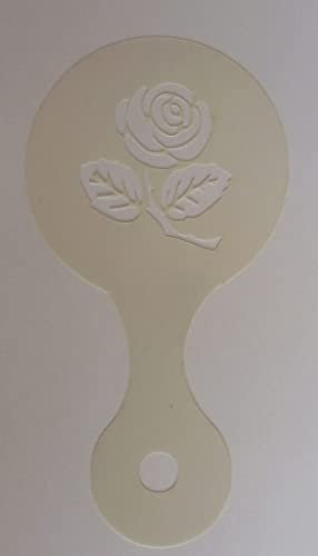 2 x Rose du fleur tasse de café/cappuccino Pochoir réutilisable Lait